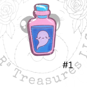 Ghost Potion Bottle Keychain-Ornament-Magnet-Gift