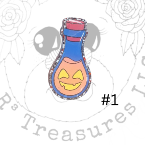 Jack-o’-lantern Potion Bottle Keychain-Ornament-Magnet-Gift