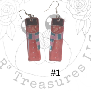 Frosty Modern Frames-Earrings- Keychain-Ornament-Magnet-Gift